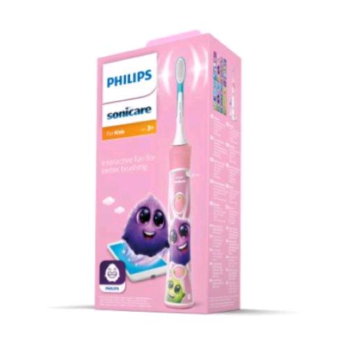 PHILIPS SONICARE FOR KIDS HX6352/42 SPAZZOLINO ELETTRICO SONICO PER BAMBINI CONNESSO ALL'APP ROSA