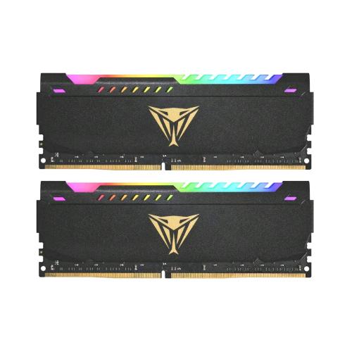 PATRIOT VIPER STEEL RGB BLACK KIT MEMOROIA RAM 32GB TOTALI 2x16GB 3.200Mhz TIPOLOGIA DDR4 TECNOLOGIA DIMM BLACK