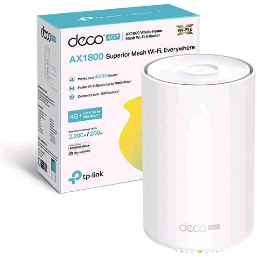 TP-LINK DECO X20-4G MODEM ROUTER 4G+ MESH WI-FI 6 DUAL BAND AX1800, MODALITA' 4G WIRELESS ROUTER O ACCESS POINT, 3 PORTE GIGABIT, COMPATIBILE CON TUTTI I MODELLI DECO E CON ALEXA