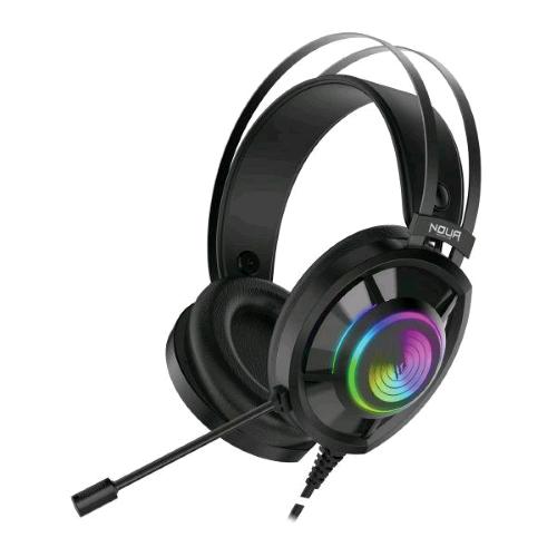 NOUA ECHO CUFFIA GAMING CON MICROFONO FLESSIBILE USB SURROUND 7.1 RGB RAINBOW BLACK