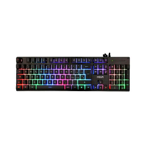 NOUA SHIELD TASTIERA USB GAMING RGB 105 TASTI SWITCH MEMBRANICAL ANTI-GHOSTING 19 TASTI NERO
