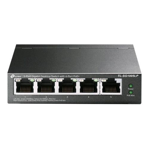 TP LINK TL-SG1005LP SWITCH 5 PORTE NON GESTITO GIGABIT  5 x 10/100/1000 (4 PoE+) 40 W