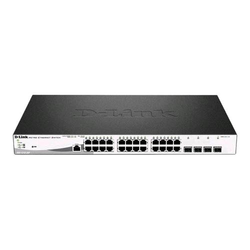 D-LINK DGS-1210-28MP SWITCH 28 PORTE 24 x 10/100/1000 (PoE+) + 4 x Gigabit SFP MONTABILE SU RACK