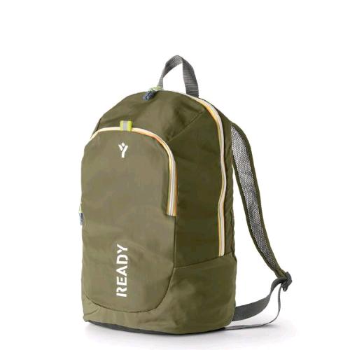 IN TEMPO ZAINO RIPIEGHEVOLE IN NYLO BALISTICO 28X44X15 CM 5 LT 2 SCOMPARTI TASCA ESTERNA VERDE OLIVA  