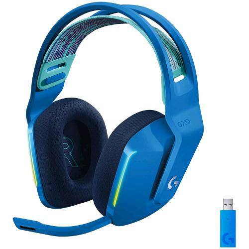 LOGITECH G733 COFFIE WIRELESS CON MICROFONO DA GAMING CON RICEVITORE USB RGB DRIVER AUDIO PRO-G BLU
