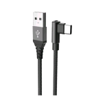 CELLY CAVO DATI/RICARICA  1 X USB-A 1 X USB-C CON CONNETTORE A L RIVESTIMENTO IN NYLON 1M NERO