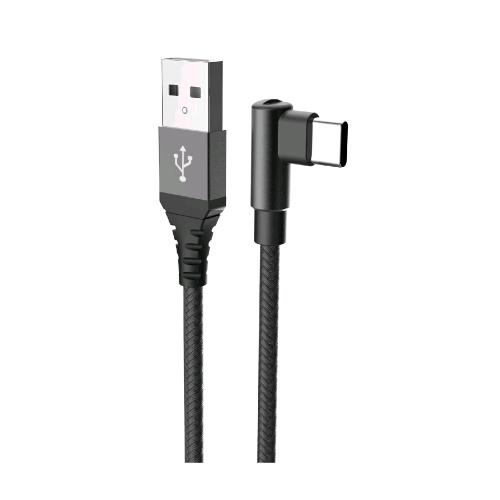 CELLY CAVO DATI/RICARICA  1 X USB-A 1 X USB-C CON CONNETTORE A L RIVESTIMENTO IN NYLON 1M NERO