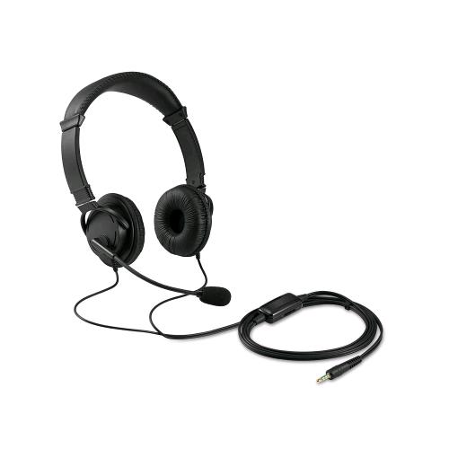 KENSINGTON HI-FI CUFFIE CON MICROFONO E COMANDO VOLUME SUL CAVO 1 X JACK 3,5 MM NERO
