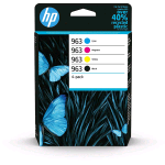 HP 963 INK JET 4 CARTUCCE NERO CIANO MAGENTA E GIALLO 1000 PAGINE MULTICOLORE 