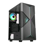 ITEK SPACIRC XO MIDDLE TOWER GAMING ATX MICRO ATX MINI-ITX PANNELLO LATERALE IN VETRO TEMPERATO FRONTALE ABS E TRAFORATO 2xUSB 3.0 2x12CM VENTOLE ARGB BLACK