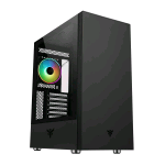 ITEK VERTIBRA S210 CASE MIDDLE TOWER GAMING ATX MICRO ATX MINI-ITX PANNELLO LATERALE IN VETRO TEMPERATO 2xUSB 3.0 1x12CM VENTOLA ARGB BLACK