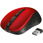 TRUST MYDO SILENT MOUSE OTTICO WIRELESS 1.800 DPI CON RICEVITOTRE USB ROSSO NERO