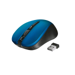 TRUST MYDO SILENT MOUSE OTTICO WIRELESS 1.800 DPI CON RICEVITOTRE USB NERO/ BLU