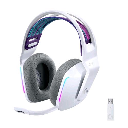 LOGITECH G733 LIGHTSPEED CUFFIA WIRELESS CON MICROFONO GAMING ILLUMINAZIONE FRONTALE LIGHTSYNC RGB WHITE