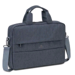 RIVACASE PRATER BORSA PER NOTEBOOK DA 14" IN POLIESTERE 6 SCOMPARTI CON TRACOLLA GRIGIO