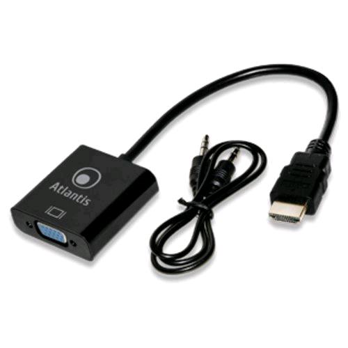 ATLANTIS CAVO ADATTATORE DA HDMI A VGA CON AUDIO ANALOGICO (JACK 3,5MM) 20CM