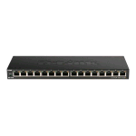 D-LINK DGS-1016S SWITCH 16 PORTE GIGABIT NON GESTITO 10/100/1000 BLACK
