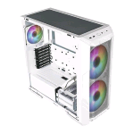 COOLER MASTER HAF 500 CASE MIDI TOWER ATX EATX ITX MICRO ATX ARGB PANNELLO LATERALE VETRO TEMPERATO 2xUSB-A 1xUSB-C 3xVENTOLE INSTALLATE WHITE