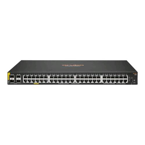 HPE ARUBA 6100 48G SWITCH GESTITO L3 48 x 10/100/1000 (PoE+) + 4 x 1 Gigabit / 10 Gigabit SFP+ PoE+ (370 W) MONTABILE SU RACK