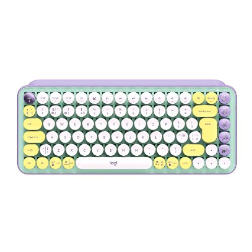 LOGITECH POP KEYS TASTIERA MECCANICA WIRELESS CON TASTI EMOJI PERSONALIZZABILI DESIGN COMPATTO DUREVOLE CONNETTIVITÀ BLUETOOTH/USB COMPATIBILITÀ MULTIDISPOSITIVO E OS LAYOUT ITALIANO 