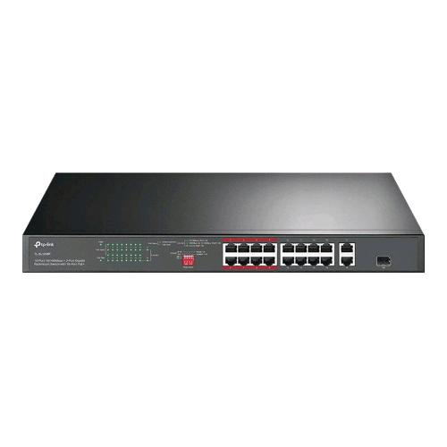 TP-LINK TL-SL1218P SWITCH 16 PORTE FAST ETHERNET 10/100 + 2 PORTE GIGABIT Poe+ 150 W