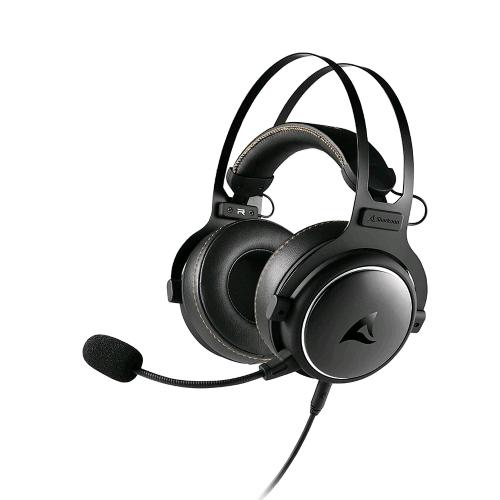 SHARKOON SKILLER SGH50 CUFFIE GAMING CIRCUMAURALI MICROFONO FLESSIBILE HI-RES AUDIO 1XTRRS 2X3.5MM PLUG BLACK