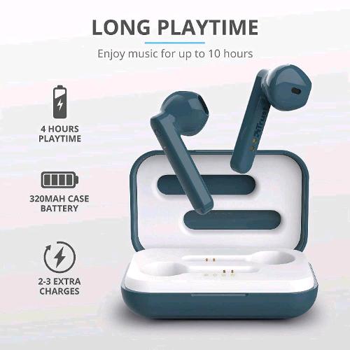 TRUST PRIMO AURICOLARE TRUE WIRELESS STEREO TWS IN-EAR MUSICA E CHIAMATE BLUETOOTH BLU