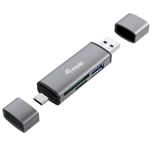EQUIP LETTORE DI SCHEDE CON HUB USB 3.0 ALL IN ONE OTG