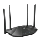 TENDA AC19 ROUTER GIGABIT AC1200 DUAL BAND 2.4/5GHz 1 PORTA WAN 4 PORTE LAN 1 PORTA USB - 4 ANTENNE ESTERNE 6DBI DESKTOP NERO