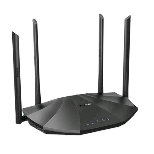 TENDA AC19 ROUTER GIGABIT AC1200 DUAL BAND 2.4/5GHz 1 PORTA WAN 4 PORTE LAN 1 PORTA USB - 4 ANTENNE ESTERNE 6DBI DESKTOP NERO
