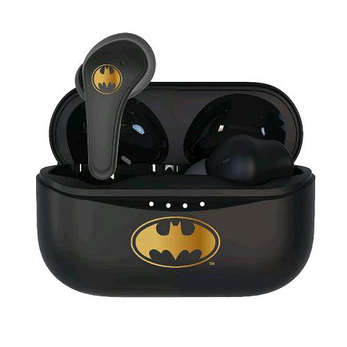 OTL DC0857 AURICOLARI WIRELESS BLUETOOTH TWS DC COMICS BATMAN CON CUSTODIA DI RICARICA BLACK GOLD