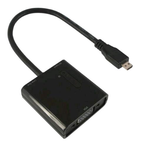 NILOX ADATTATTATORE VIDEO MICRO HDMI MASCHIO A VGA FEMMINA 0.15 MT NERO CONF BULK