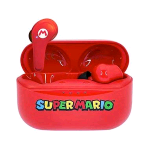 OTL SM0894 AURICOLARI CUFFIE WIRELESS BLUETOOTH TWS NINTENDO SUPER MARIO CON CUSTODIA DI RICARICA RED 