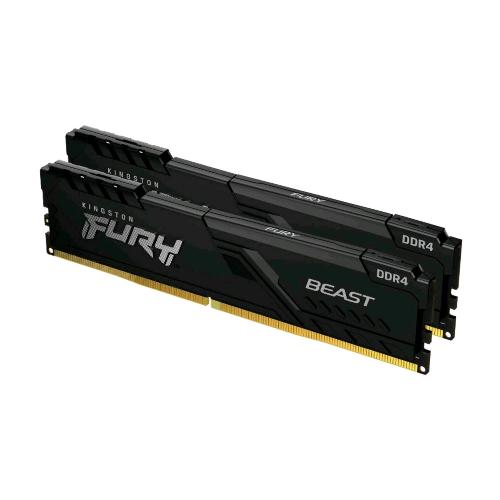 KINGSTON FURY BEAST KIT MEMORIA RAM 2x8GB TOT 16GB 3.600MHz TIPOLOGIA DIMM TECNOLOGIA DDR4