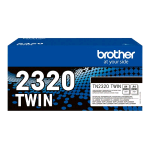 BROTHER TN2320 TWIN MULTIPACK CONF 2 Pz.TN2320 TONER NERO PER BROTHER DCP-L2500, L2520, L2560, HL-L2300, L2340, L2360, L2365, MFC-L2700, L2720, L2740