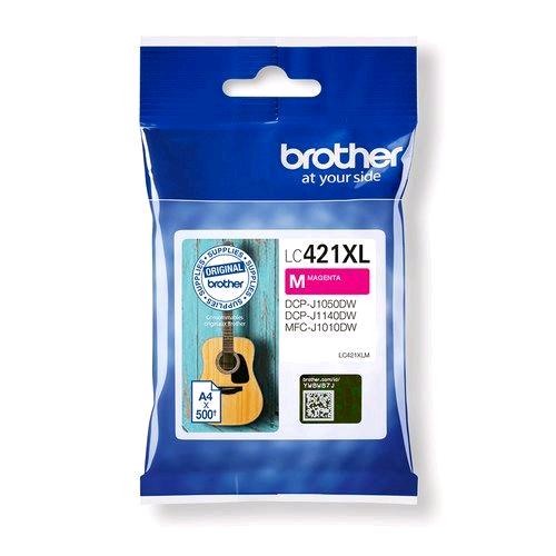 BROTHER LC421XLM CARTUCCIA INK-JET MAGENTA PER DCPJ1050DW MFCJ1010DWK 500 PAGINE