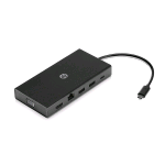 HP DOCKING STATION MULTIFUNZIONE CON COLLEGAMENTO USB-C CON PORTE USB 3.0 USB 2.0 HDMI VGA ETHERNET RJ45 SCHEDE SD MICRO SD BLACK