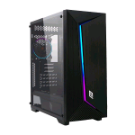 NOUA IRON V8 CASE FULL TOWER E-ATX ATX M-ATX MINI-ITX PANNELLO LATERALE IN VETRO TEMPERATO FRONTALE MASH LED 1xUSB 3.0 2xUSB 2.0 1x12OMM FAN RGB BLACK