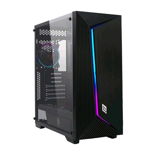 NOUA IRON V8 CASE FULL TOWER E-ATX ATX M-ATX MINI-ITX PANNELLO LATERALE IN VETRO TEMPERATO FRONTALE MASH LED 1xUSB 3.0 2xUSB 2.0 1x12OMM FAN RGB BLACK