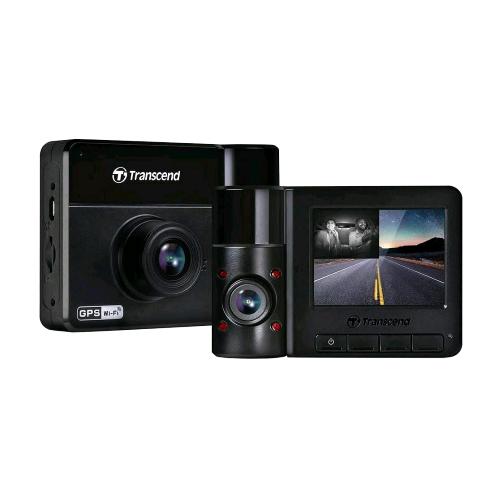 TRANSCEND DRIVE PRO 550 DASHCAM DUAL DISPLAY 2.4" 64GB MICROSDXC FULL HD WI-FI 60 FPS GPS BLACK