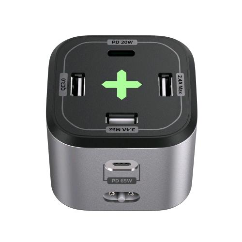 CELLY POWER STATION PRO POWER CARICABATTERIE MULTI PORTA 65W 5 PORTE 3 USB + 2 USB-C