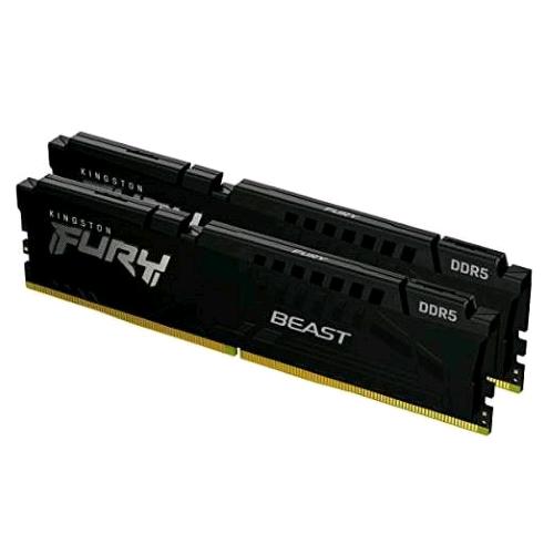 KINGSTON FURY BEAST KIT MEMORIA RAM 2x32GB TOT 64GB 5.200MHz TIPOLOGIA DIMM TECNOLOGIA DDR5