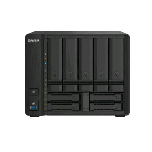 QNAP TS-932PX NAS CHASSIS TOWER ALPINE AL-324 1.7GHz RAM 4GB-5+4 BAY HDD/SSD 2.5"/3.5"-2 SLOT SFP+-S.O. QNAP TURBO SYSTEM BLACK
