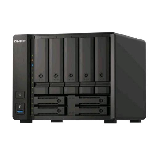 QNAP TS-H973AX-8G NAS CHASSIS TOWER AMD RYZEN V1500B 2.2GHz RAM 8GB-5+4 BAY HDD/SSD 2.5"/3.5"-3xRJ-45-S.O. QuTS HERO BLACK