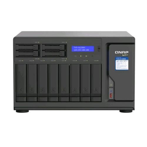 QNAP TVS-H1288X NAS CHASSIS TOWER XEON W-1250 3.3GHz RAM 16GB-5+4 BAY HDD/SSD 2.5"/3.5"-6xRJ-45-BLACK