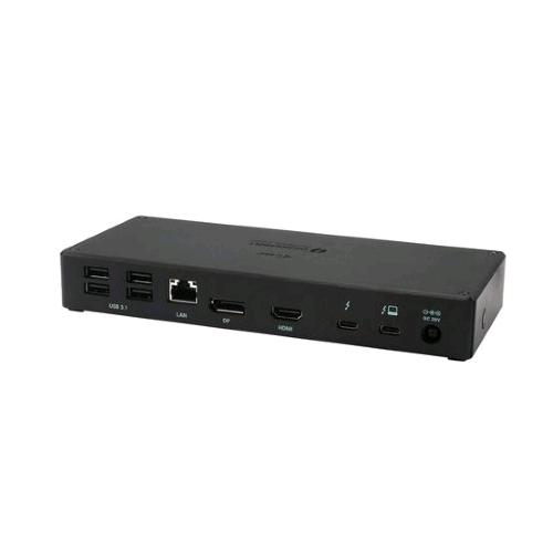 I-TEC THUNDERBOLT 3 3X DISPLAY DOCKING STATION 4xUSB 3.1 2xUSB-C 1xRJ-45 LETTORE PER SCHEDE DI MEMORIA SD 1xDISPLAYPORT 1xHDMI + POWER DELIVERY 96W BLACK  