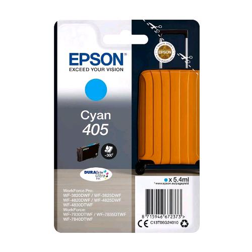 EPSON 405 CARTUCCIA INCHIOSTRO CIANO 5.4 ML PER per WorkForce WF-7310, 7830, 7835, 7840; WorkForce Pro WF-3820, 3825, 4820, 4825, 4830, 7840