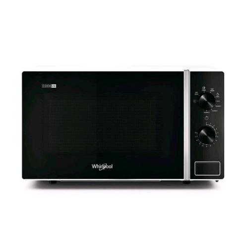 WHIRLPOOL MWP 103 W FORNO A MICROONDE CON GRILL 20 L 700W 5 LIVELLI DI POTENZA PIATTO GIREVOLE 25 CM BIANCO NERO