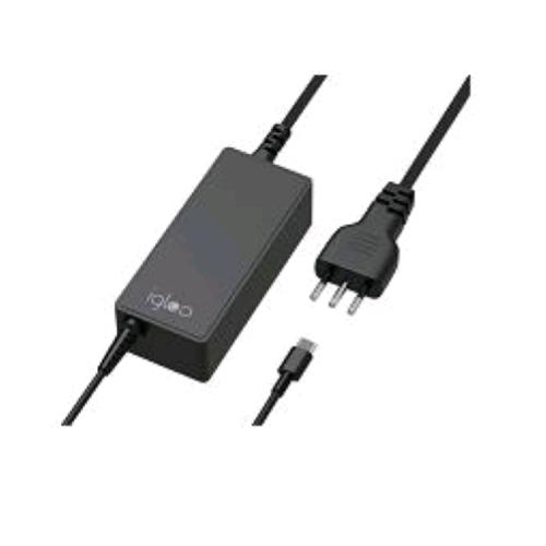 IGLOO IP-128 ALIMENTATORE UNIVERSALE TYPE-C PER NOTEBOOK ED ULTRABOOOK ULTRA COMPATTO 65W NERO
