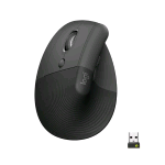 LOGITECH LIFT MOUSE ERGONOMICO VERTICALE WIRELESS BLUETOOTH MANO SINISTRA 4.000 DPI 4 TASTI GRAPHITE BLACK 